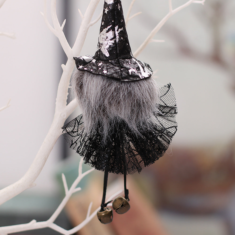 Wholesale Halloween Decoration Props Super Soft Cloth Pumpkin Witch White Ghost Gauze Skirt Doll Pendant